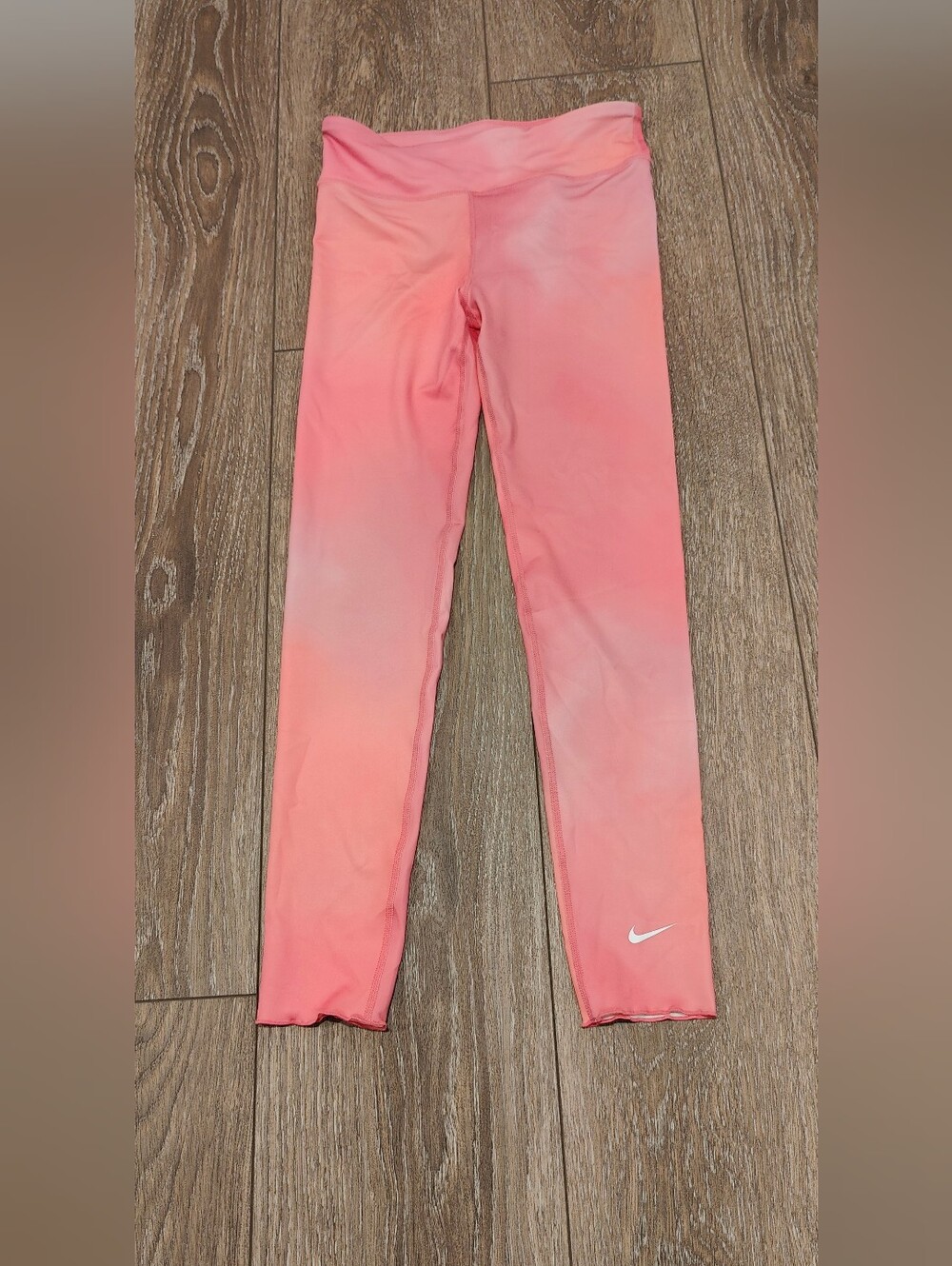 Nike Girls' Pink Coral Ombre Performance Leggings